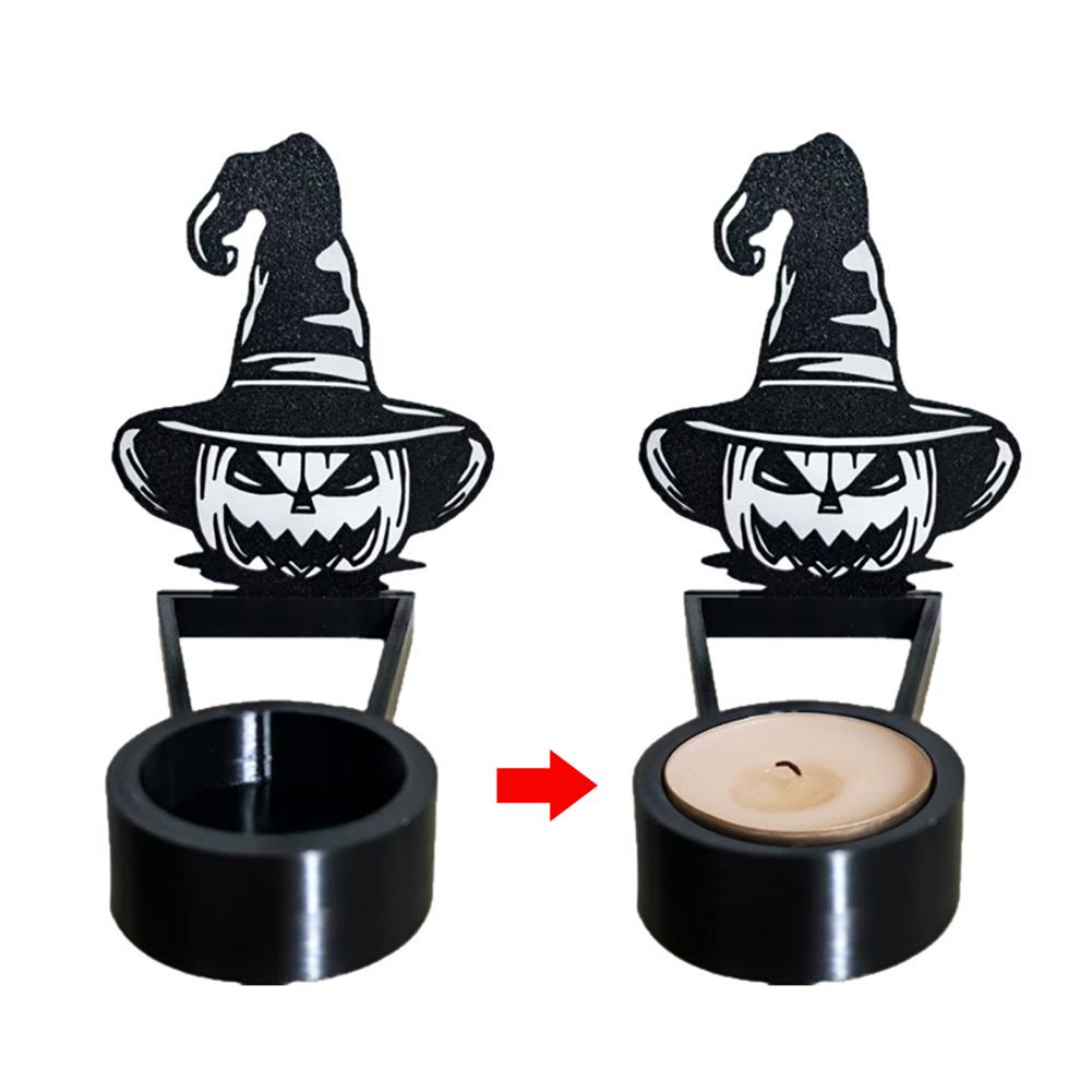 Хэллоуин Проекционный Подсвечник Жуткий Зловещий Танцующая Тень Подставка для Свечи Жуткая Атмосфера Настенное Искусство Подсвечник