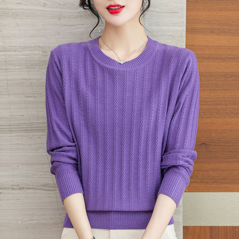 Women Sweater Long Sleeve Top Knitted Pullover O-Neck Fashion Sweater Woman Winter Solid OL Sweaters