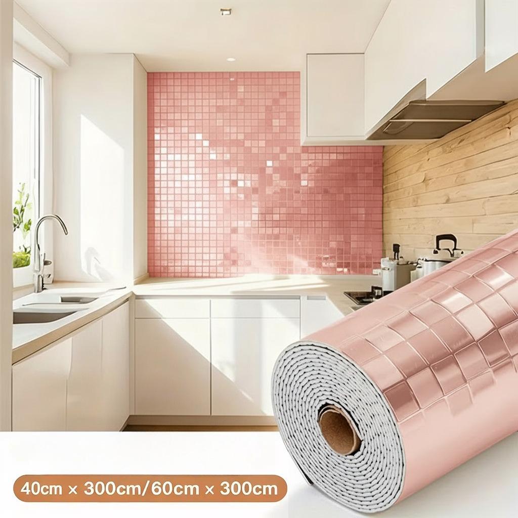 Самоклеящиеся 3D мозаичные обои, зеркальная отражающая текстура. Подходит для стен ванной комнаты, водостойких фартуков для ванной