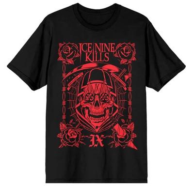 Футболка Ice Nine Kills с символом IX, Хоррор-панк футболка с круглым вырезом, Обязательна для любителей экстремального рока и стильных образов