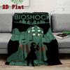 BioShock 2D Плоский Узор Фланелевое Одеяло Высокое Качество Все Сезоны Тепло и Комфорт Идеально для Рождественских Подарков.SMT0917058