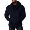 Autumn and Winter Men's Plush Cardigan Hooded Jacket