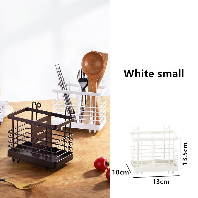 Настенная подставка для палочек из углеродистой стали, полая квадратная трубка для хранения столовых приборов, съемная подставка для сушки ложек, кухонные инструменты для хранения