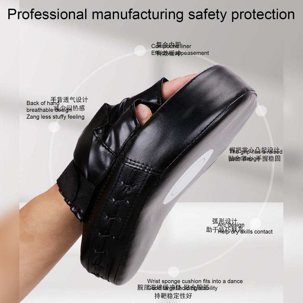 Boxing Pads Mitts Thickened Curved Boxing Training Pads PU Leather Punching Mitts for Adults Shock-absorbing Martial Arts Pads