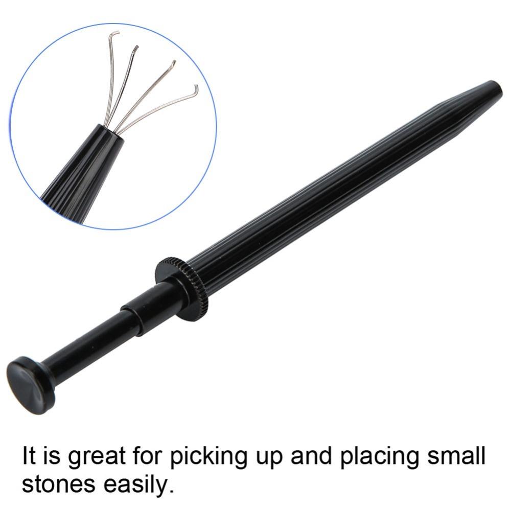 4 Prong Gem Pick Up Stainless Steel Holder Tool Professional Grabber Tool Jewelry Making