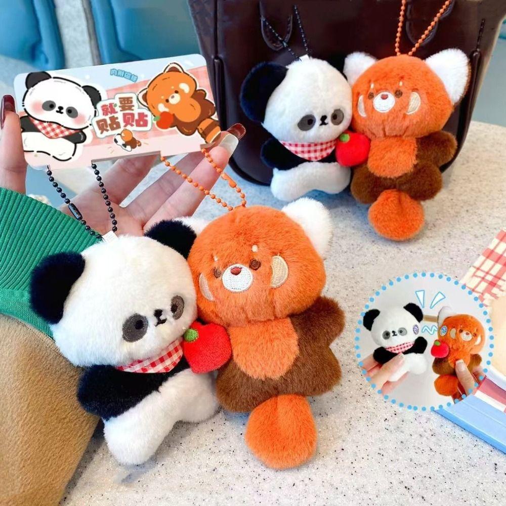 Hanging Ornament Couple Keyring Gifts Panda Cat Stuffed Pendant  Holiday Gift