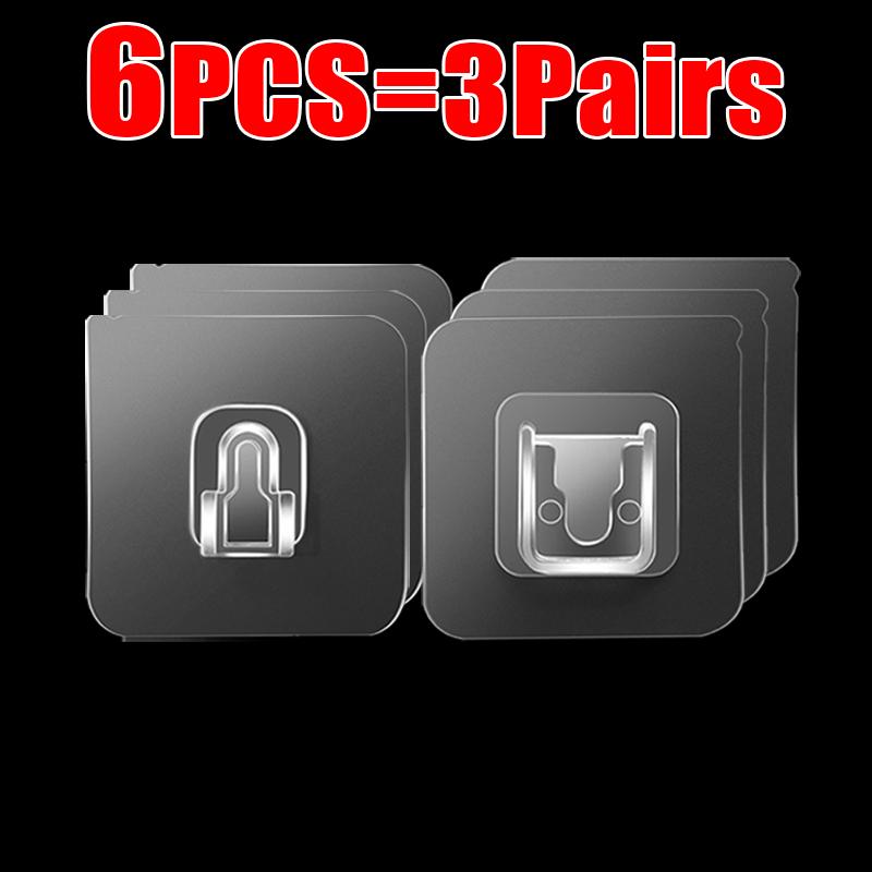 Двусторонние самоклеящиеся настенные крючки прозрачный бесследный настенный крючок для кухни ванной комнаты держатели для присосок для штепсельных вилок