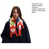 Women Scarf Cartoon Fox Design Faux Cashmere Soft Warm Scarf Autumn Winter Long Scarf Versatile Clothing