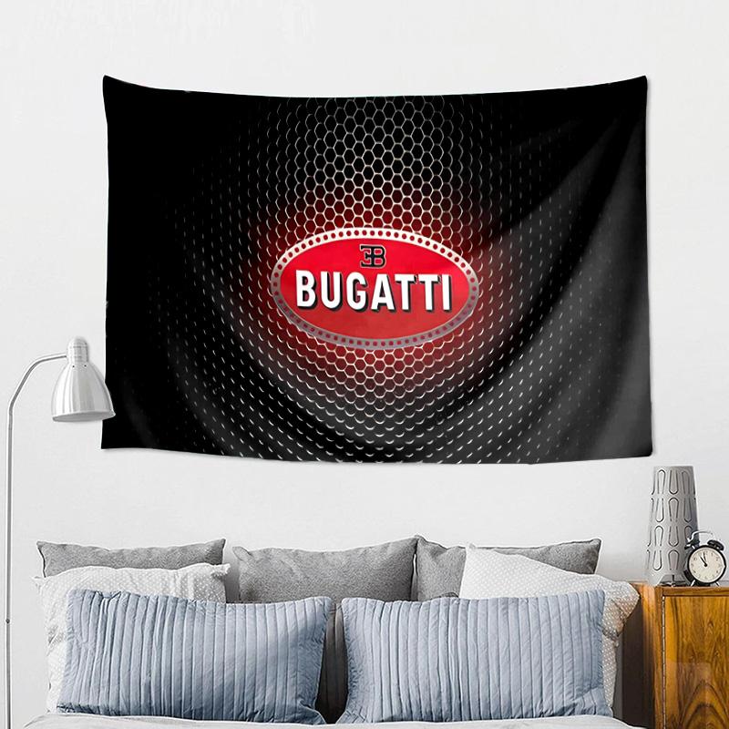 Buga-tti Printed Tapestry, Wall Hanging,Livingroom, dormitory, Large Wall Decor, Fabric Decor Fan Birthday Gifts