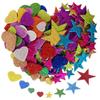 Mixed Size Color Star Heart Shapes Foam Glitter Party Stickers Wedding Decoration