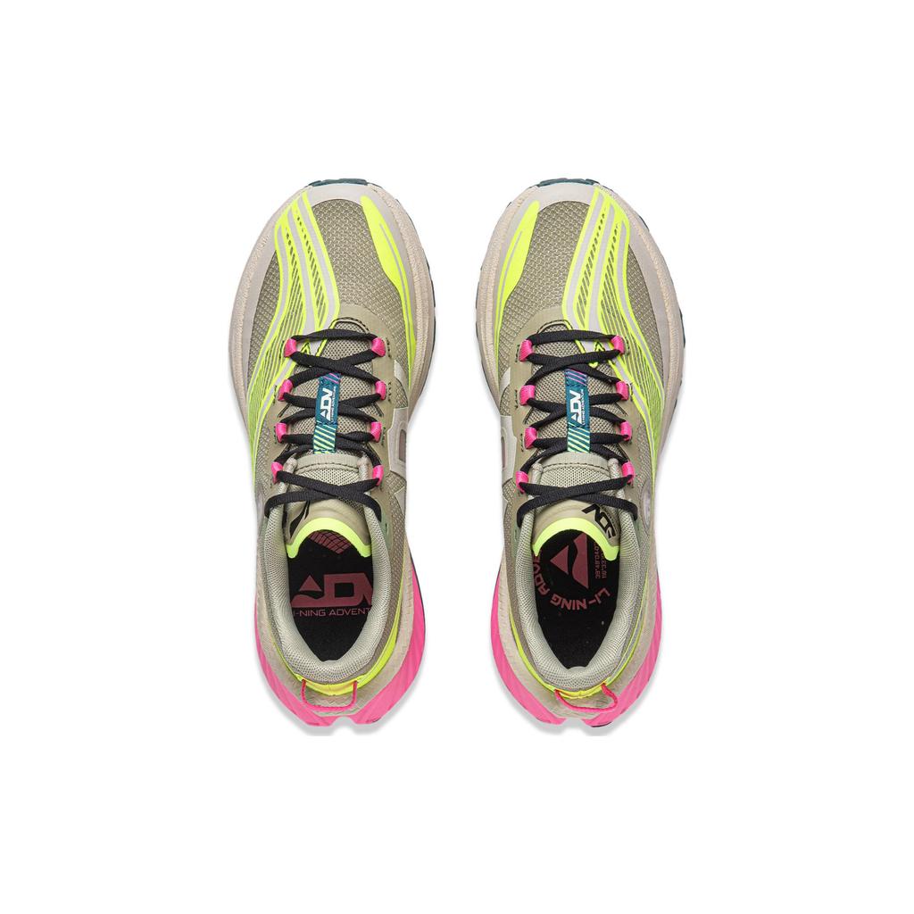 Новые кроссовки для трейлраннинга LiNing с амортизацией, противоскользящие и износостойкие, с низким верхом, женские, зеленые/желтые ARNT004-6