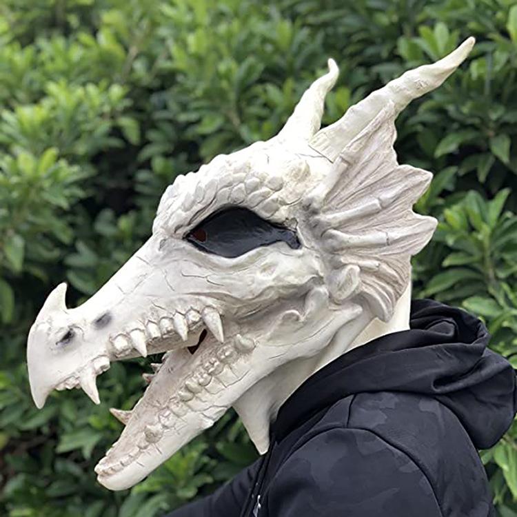 Jurassic World3Dinosaur mask Tyrannosaurus Rex Latex Headgear Halloween Animal Mask Photography Prop