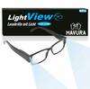 LightView LED Reading Glasses Blue Light Filter Reading Aid Light Unisex Black 123 Dpt