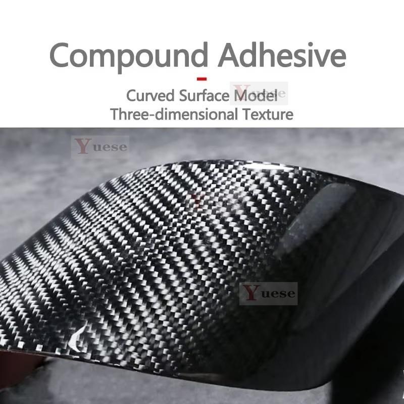 Car Engine Start Stop Button Cover Real Carbon Fiber Sticker For VW Volkswagen Bora