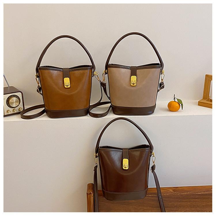Модная женская сумка через плечо 2023 Новая Ретро Простая Сумка Кроссбоди Повседневный Уличный Стиль Трендовая Сумка-Ведро