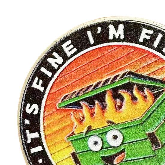 1/2/5 шт. монета в виде пламени мусорного контейнера, резная памятная медаль, медальон из металла, круглая коллекционная монета, украшение для домашнего офиса и стола