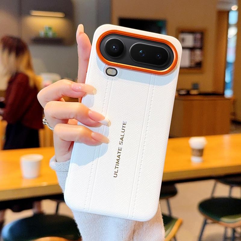 Чехол для Honor Magic 8 Pro Air, TPU, кожаная наклейка, легкий роскошный вид, дизайн со швом, красная крышка камеры