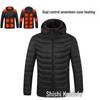 USB Heated Cotton Coat with Four-Zone Heating for Autumn and Winter