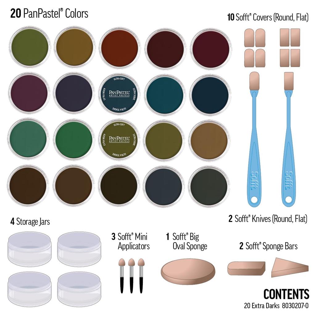 Holbein PanPastel 20 Colors Extra Dark Shade 30207