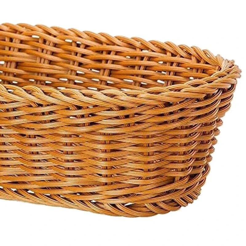 Плетеная корзина, поднос для хлеба, служащий для хранения продуктов питания, фруктов, косметики, настольный органайзер для хранения в ванной комнате