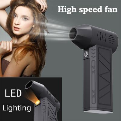 Автомобильный пылесос Turbo Jet Fan Электрический воздуходув LED-подсветка Регулируемая скорость ветра Турбо-мощный воздуходув Перезаряжаемый Выдув воды/листьев