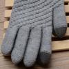 Touch Screen Gloves for Winter Couples with Thick Woolen Yarn Anti Slip Riding Finger Insulation Knitted Warm Gloves