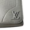 Подержанная мужская кожаная сумка через плечо LOUIS VUITTON Серая