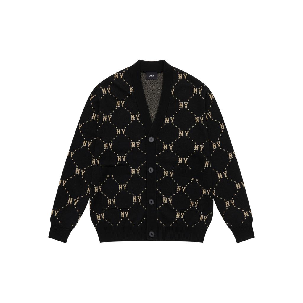 Новая коллекция MLB MONOGRAM New York Yankees FW24 Трикотаж Унисекс Черный 3AKCM0144-50BKS