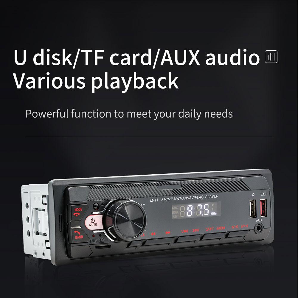 Новая автомагнитола Bluetooth 1DIN MP3-плеер FM AUX TF Радио Стерео Функция поиска автомобиля через мобильное приложение и голосовой помощник 12В Bluetooth Громкая связь