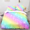 Colorful Rainbow Bedding Set Single Twin Full Queen King Size Rainbow Bed Set 3D Anime