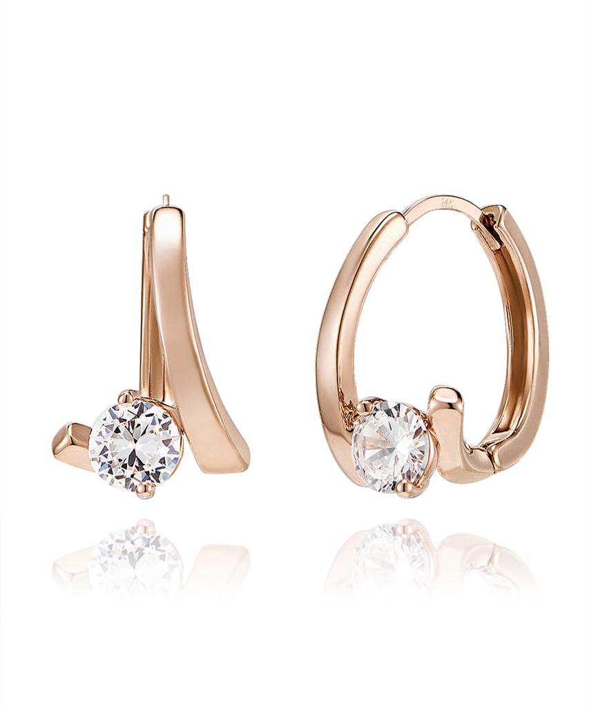 Ellejewelry 14K Gf Серьги-пусеты 'Чистая волна' Elgpee411