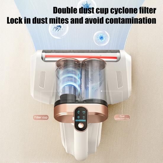 Ручной пылесос для глубокой очистки с УФ-лампой, мощный всасывающий, малошумный, перезаряжаемый