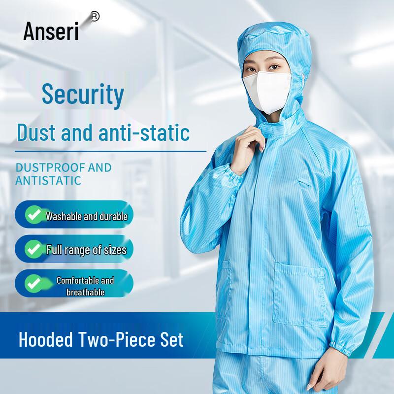 Antistatic Hooded Cleanroom Work Suit