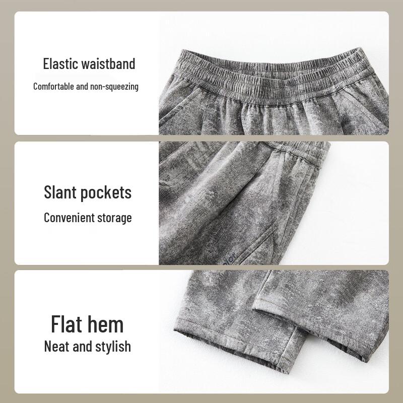 ASK JUNIOR Boys' Fleece-Lined Wide-Leg Casual Trousers