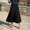 Однотонная юбка «рыбий хвост» для женщин. Свободная длинная юбка с высокой талией. Повседневная модная лоскутная облегающая юбка. Летняя дышащая легкая рабочая юбка трапециевидной формы.