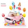 Сборка автомобиля, строительные блоки, украшения, детские игрушки для девочек и мальчиков, подарок 1086, кабриолет 1087