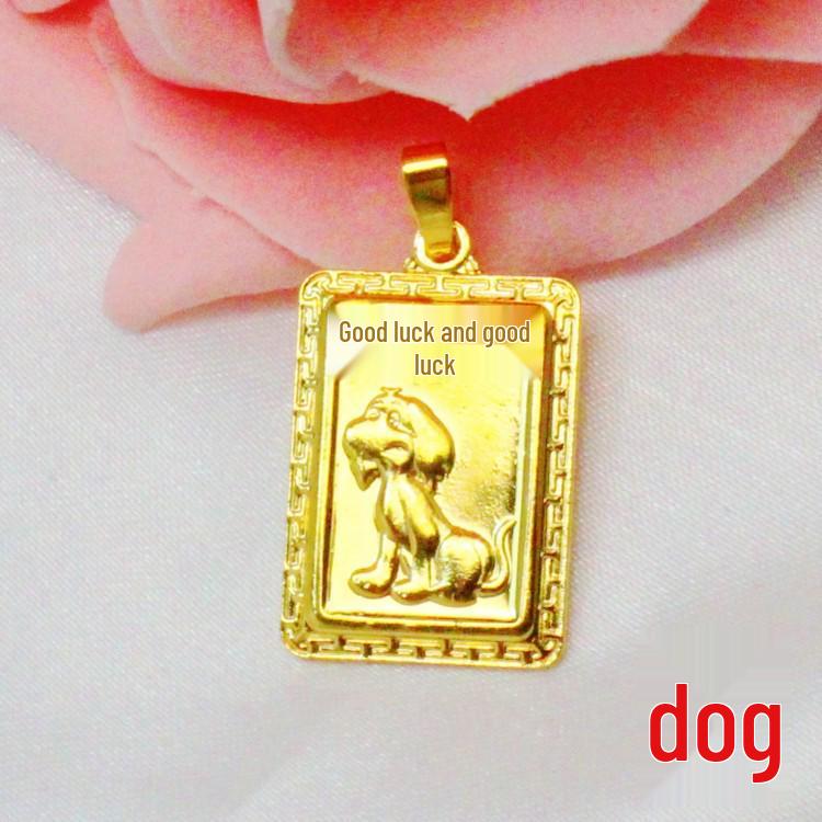 Подвеска Двенадцать Знаков Зодиака из вьетнамского песочного золота - Ювелирные изделия с позолотой из латуни - Абсолютно новые в наличии.