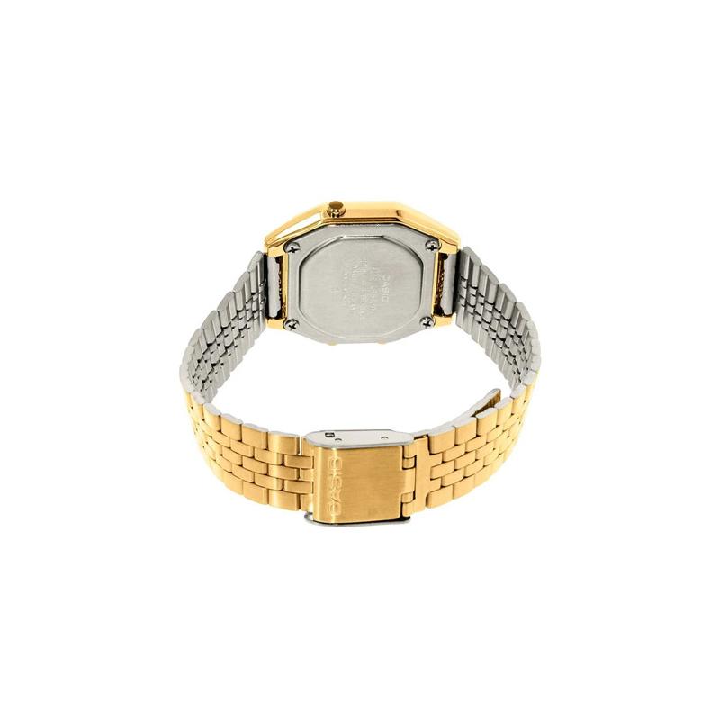 Casio Серия VINTAGE-L цифровой дисплей, ретро модный тренд, цифровой водонепроницаемый, кварцевый механизм, ремешок из нержавеющей стали, японский и LA680WGA-9B