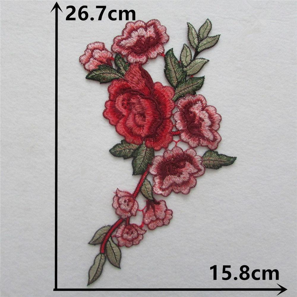 Red Green I Embroidery Hollow Embroidery Sewing Lace Collar Flower Diy Decorative Clothing Decal Accessories