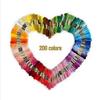 200-Color Embroidery Thread Set for DIY Cross Stitch - Cotton Weaving Threads TH005