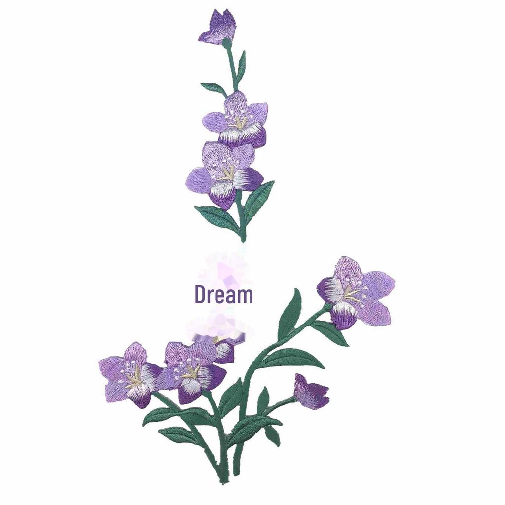 Винтажная вышитая нашивка с изображением магнолии - аксессуар для вышивки на клеевой основе в этническом стиле