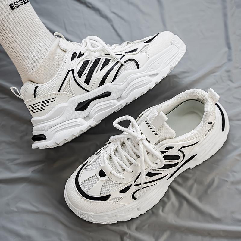 Новая Мода Мужские Четыре Сезона Удобные Ботинки на Толстой Подошве Студенческие Мальчики Девочки Трендовые Дышащие Повседневные Кроссовки для Бега на Мягкой Подошве