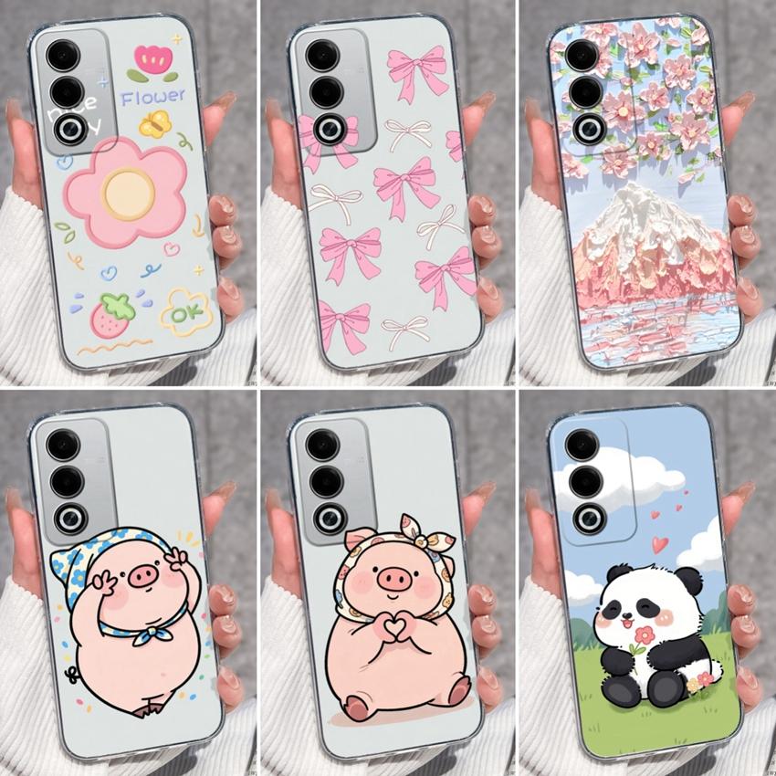 Роскошный противоударный чехол для телефона Oppo A3 A5 A1 Pro A3x AX5 AX5s A7 A8 Ace2 с милыми цветочными узорами, прозрачная защита из ТПУ, задняя крышка для корпуса Oppo