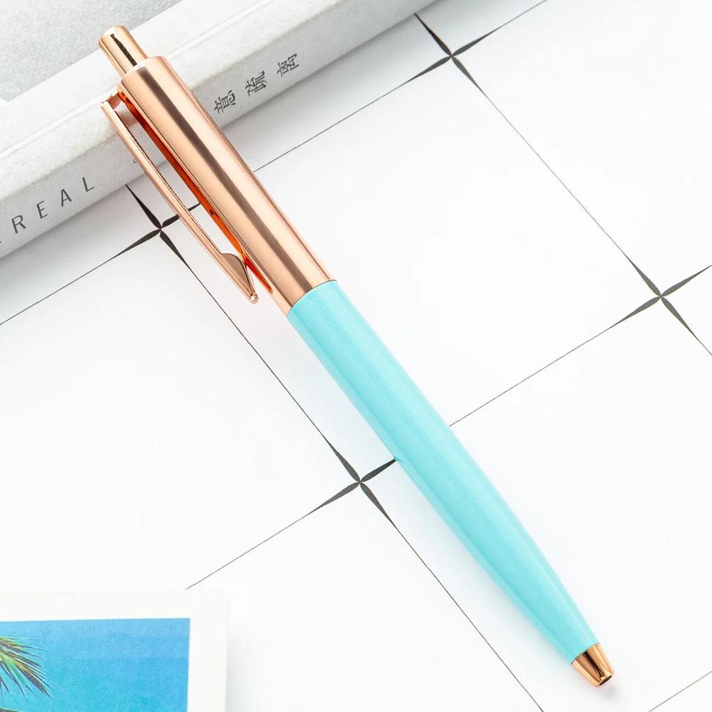 1 шт., шариковая ручка, креативная разноцветная ручка, металлические канцелярские принадлежности, школьные и офисные принадлежности