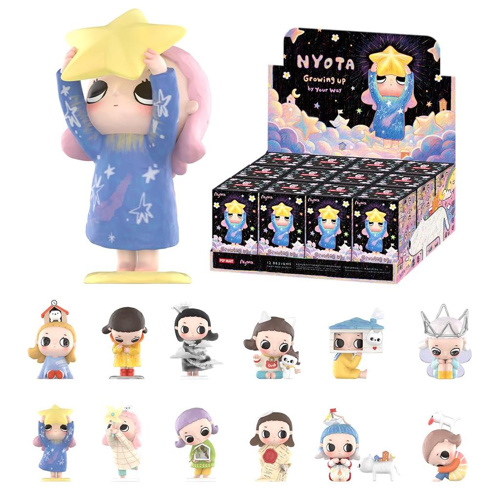 POP MART Nyota Growing Up by Your Way Series Box 12 Pop Mart Gacha Gacha Blind Box Figure Plastic Model Premium Toy PVC Soft Vinyl Original Character