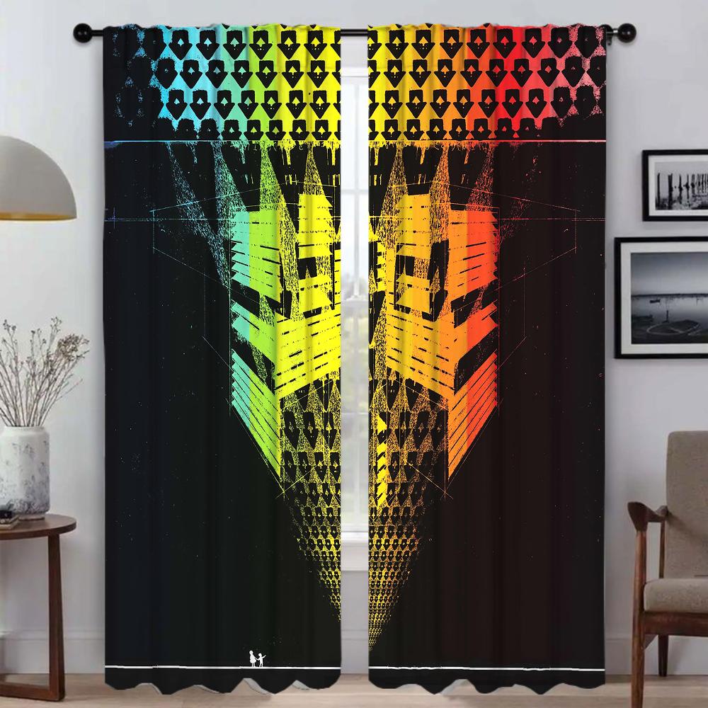 Тюль Radiohead для спальни, гостиной, занавески для украшения кухни на Хэллоуин, занавески для камеры, домашний интерьер, 2 шт.