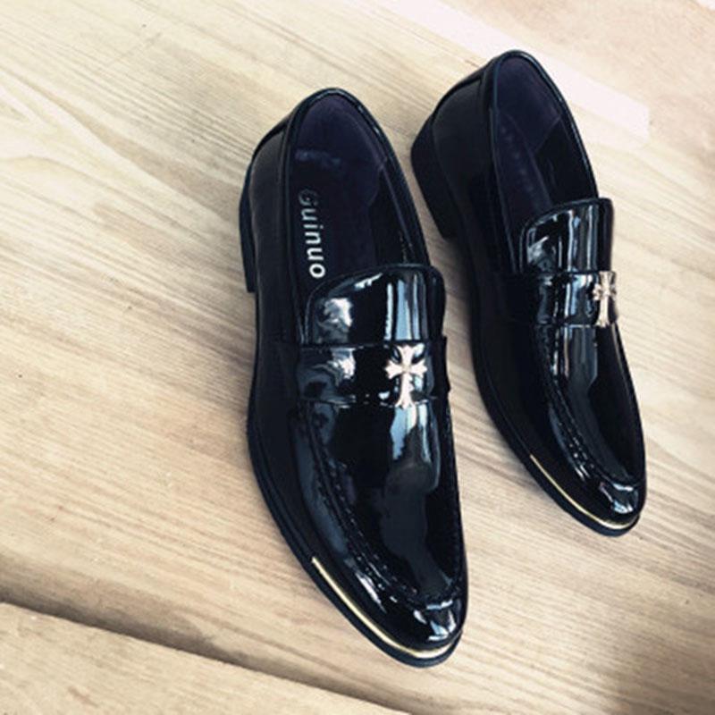 Мужские туфли из искусственной кожи тисненой под кожу аллигатора