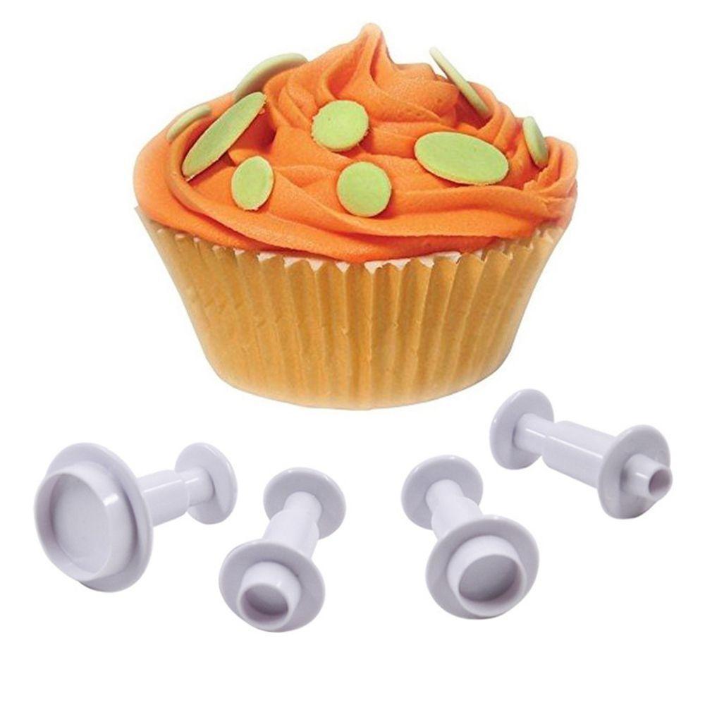 Baking Tool Plastic Round Circle Biscuit Sugar Plunger Fondant Craft Decor Cookie Cake Cutter Mold