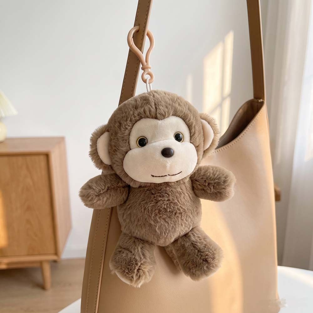 PP Cotton Simulation Monkey Doll Bag Charm Monkey Stuffed Pendant Kids & Adults