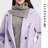 ELLASSAY Women's Double-Breasted Lapel Woolen Coat